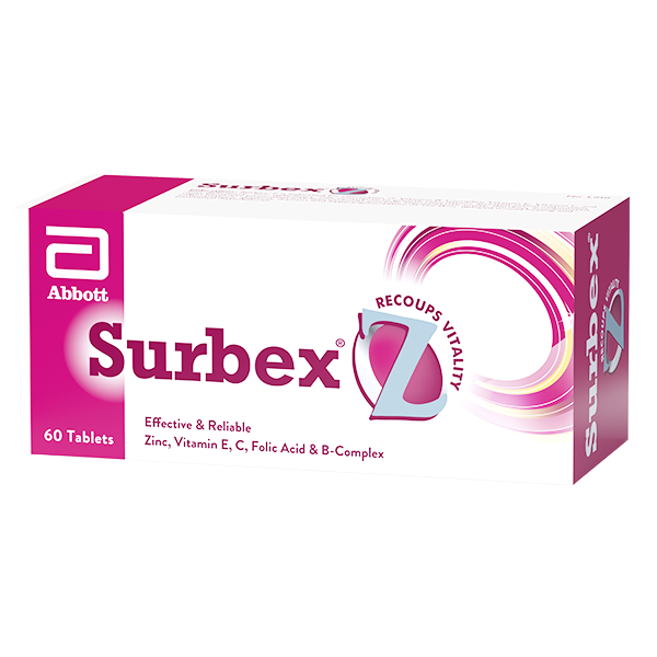 Surbex Z Tablets (1 Bottle = 60 Tablets)