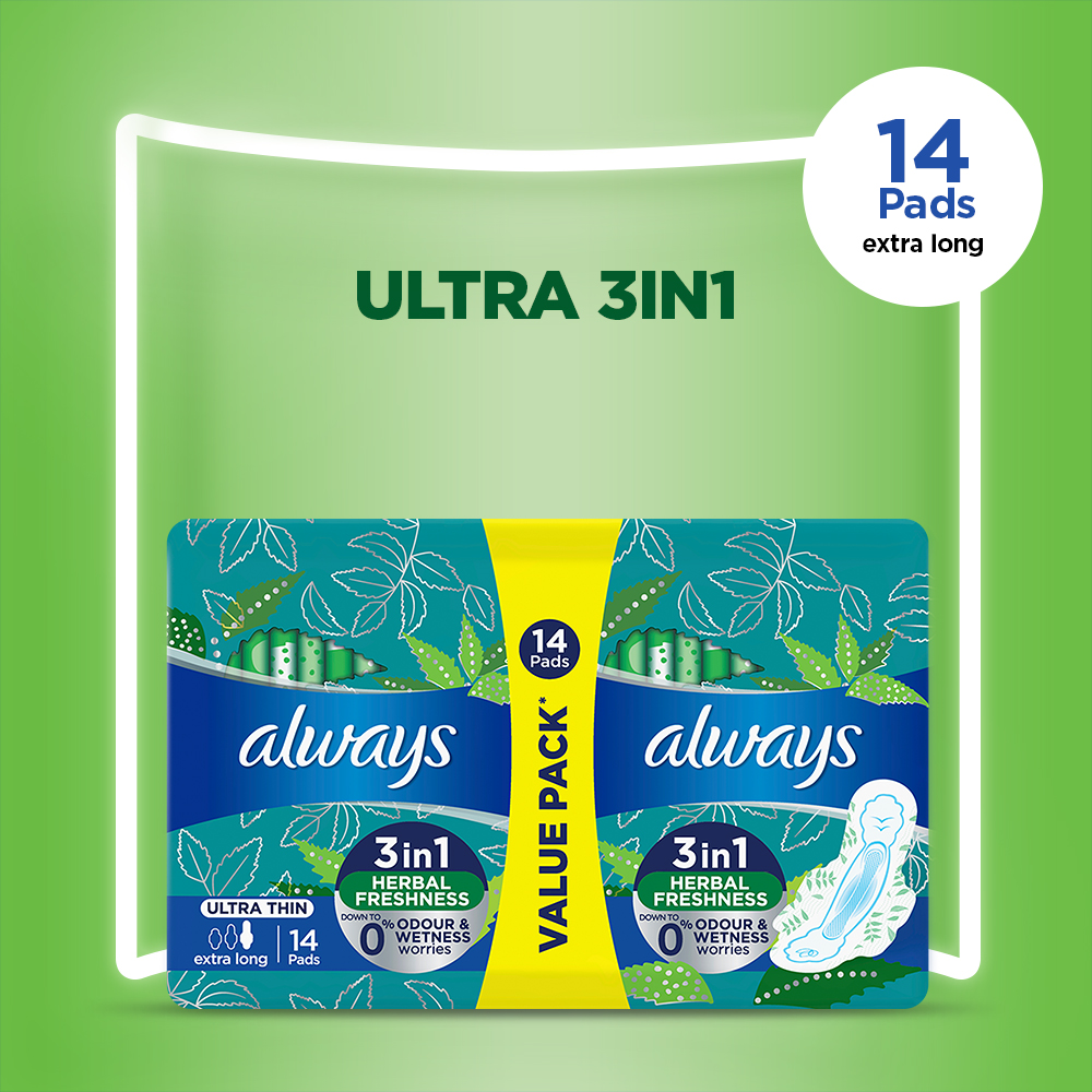 Always Ultra Sanitary Pads Extra Long Value Pack