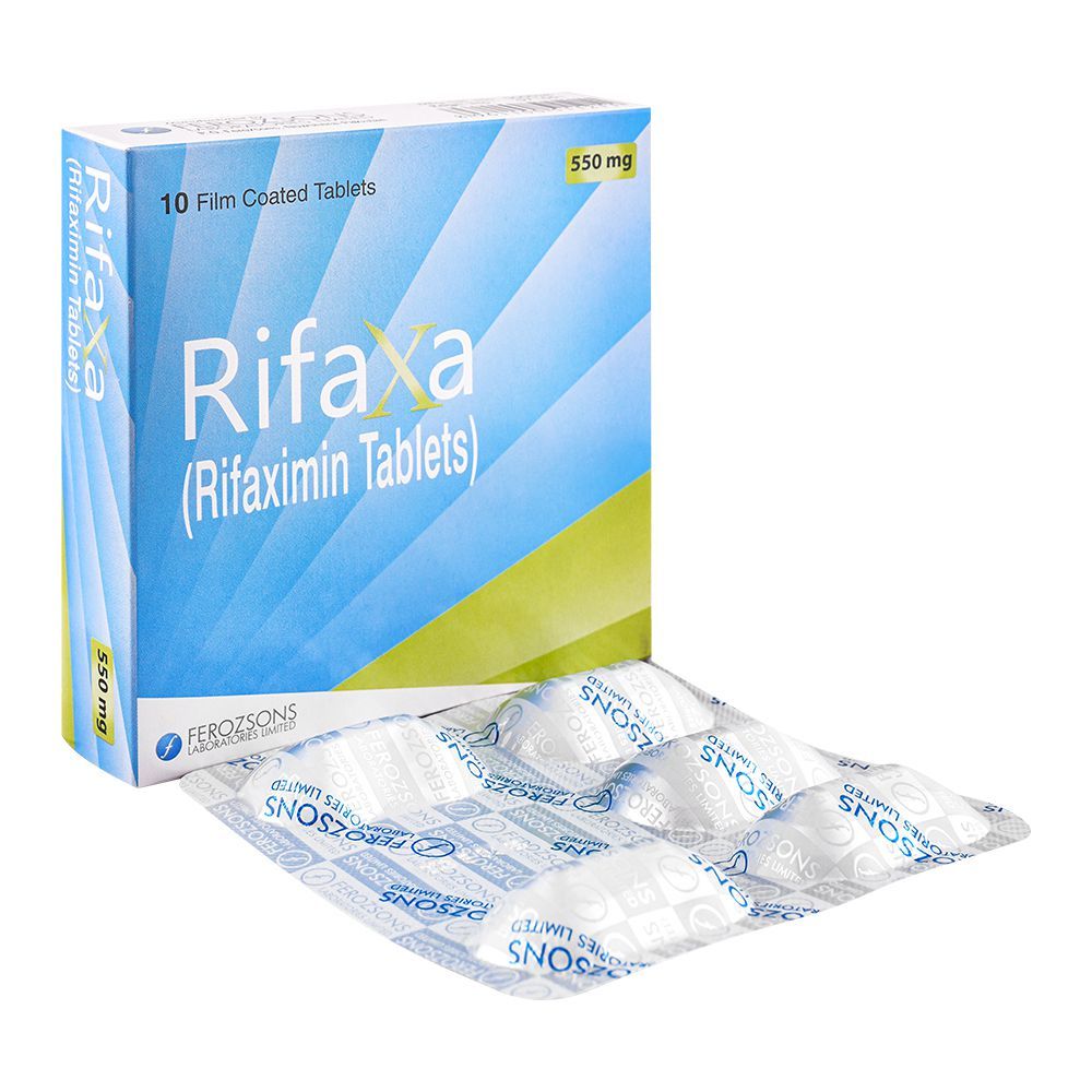 Rifaxa Tablets 550Mg (1 Box = 1 Strip)(1 Strip = 10 Tablets)