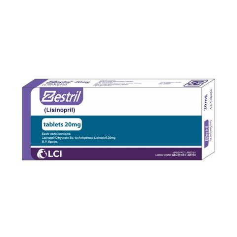 Zestril Tablets 20Mg (1 Box = 1 Strip)(1 Strip = 14 Tablets)